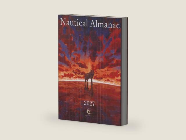 Nautical Almanac 2027 by Wolf Ephemeris | barcode:9784991305573 | source:'9784991305573-right-three-quarter.jpg