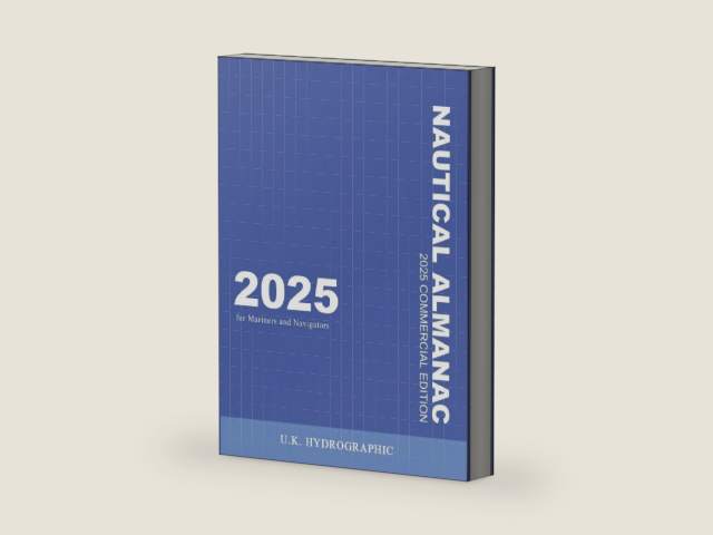 The 2025 Commercial Nautical Almanac for Mariners and Navigators by U K Hydrographic | barcode:9787845265658 | source:'9787845265658-right-three-quarter.jpg
