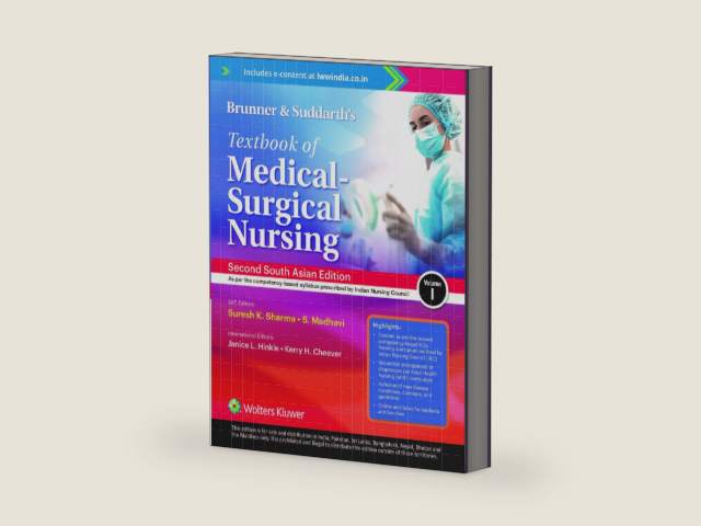 Brunner & Suddarth’s Textbook of Medical - Surgical Nursing, Vol 1, 2nd South Asian ed by Suresh K. Sharma | barcode:9788119247127 | source:'9788119247127-right-three-quarter.jpg