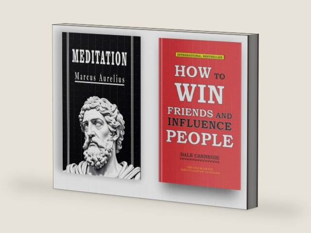How To Win Friends And Influence People + Meditations (Combo of 2 books) by Dale Carnegie | barcode:9788119369324 | source:'9788119369324-right-three-quarter.jpg