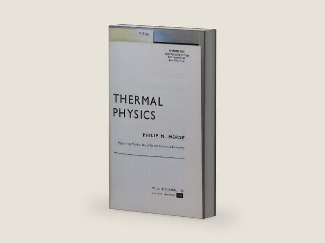 Thermal Physics by Philip M. Morse | barcode:9788180304712 | source:'9788180304712-right-three-quarter.jpg