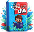 Biblia para Niños Creciendo Cada Dia con Cierre Reina Valera 1960 niño leyendo azul by Reina-Valera | barcode:9788418630644 | source:'9788418630644.jpg