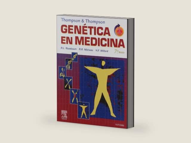 THOMPSON & THOMPSON. Genetica en medicina + Student Consult (Spanish Edition) by Robert L. Nussbaum | barcode:9788445818701 | source:'9788445818701-right-three-quarter.jpg