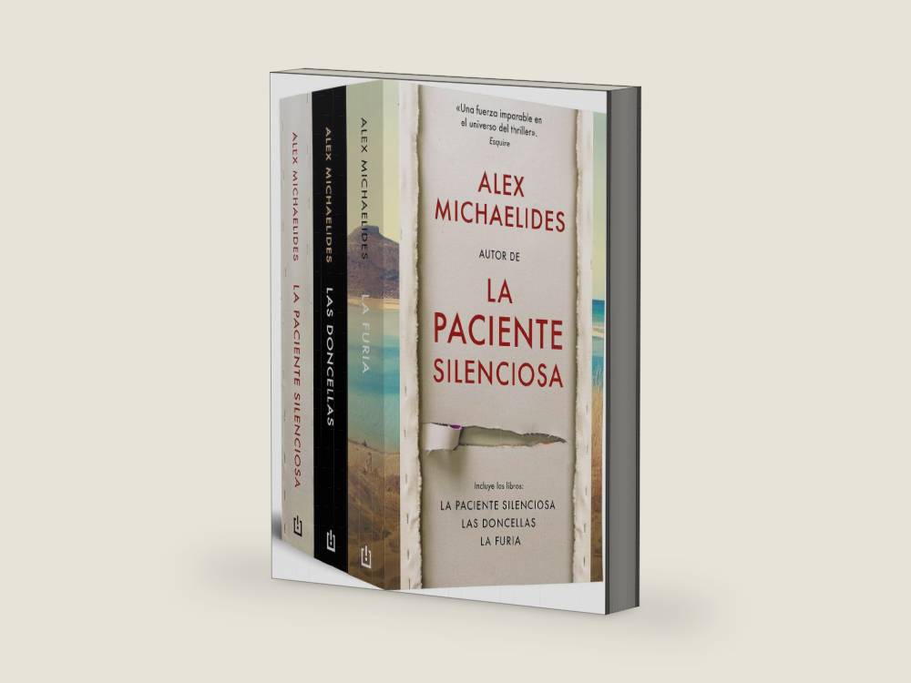 Pack Alex Michaelides (contiene: La paciente silenciosa; Las doncellas; La furia) / Pack Alex Michaelides (contains: The Silent Patient, The Maidens, The Fury) (Spanish Edition) by Alex Michaelides | barcode:9788466382748 | source:'9788466382748-right-three-quarter.jpg
