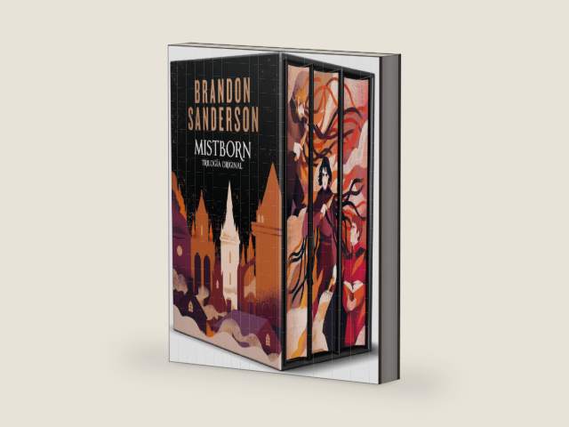 Mistborn - Trilogía original (edición especial estuche cantos pintados) / Mistborn Original Trilogy Box (Special Edition Sprayed Edges) (Trilogía Original Mistborn) (Spanish Edition) by Brandon Sanderson | barcode:9788490708910 | source:'9788490708910-right-three-quarter.jpg