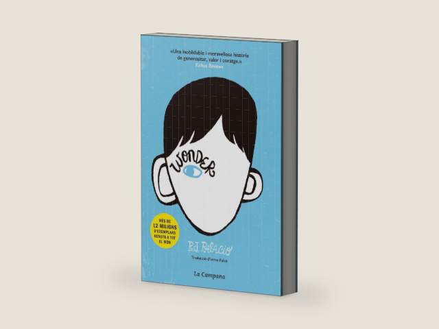 Wonder - Wonder (Catalan Edition) by R.J. Palacio | barcode:9788496735743 | source:'9788496735743-right-three-quarter.jpg