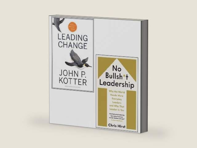 Leading Change By John P. Kotter, No Bullsh*t Leadership By Chris Hirst 2 Books Collection Set By Ryan Holiday by Format: Hardcover | barcode:9789123474899 | source:'9789123474899-right-three-quarter.jpg