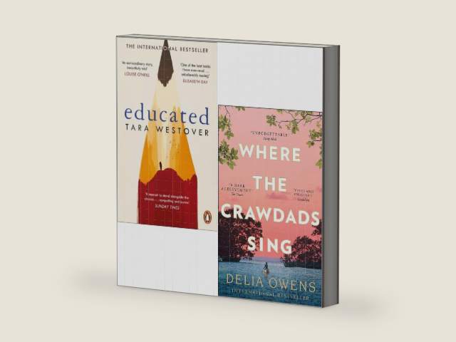 Educated Tara Westover, Where the Crawdads Sing [Hardcover] 2 Books Collection Set by Tara Westover | barcode:9789123893652 | source:'9789123893652-right-three-quarter.jpg