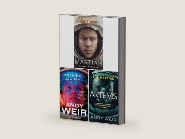 Andy Weir 3 Books Collection Set (Project Hail Mary, Artemis, The Martian) by Andy Weir | barcode:9789124123765 | source:'9789124123765-right-three-quarter.jpg