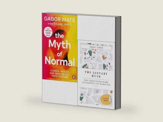 The Myth of Normal by Gabor Maté & The January Myth by Emery Lorne 2 Books Collection Set by Gabor Maté Daniel Maté | barcode:9789124174491 | source:'9789124174491-right-three-quarter.jpg