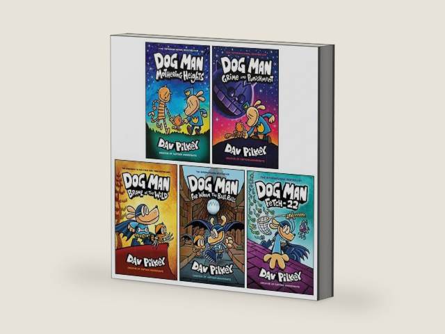 Dog Man Series (6-10) Collection 5 Books Collection Set By Dav Pilkey (Brawl of the Wild, For Whom the Ball Rolls, Fetch-22, Grime and Punishment, Mothering Heights by Dav Pilkey | barcode:9789124195656 | source:'9789124195656-right-three-quarter.jpg