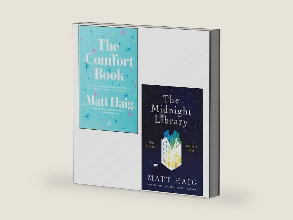 The Midnight Library, The Comfort Book [Hardcover] 2 Books Collection Set By Matt Haig by Matt Haig | barcode:9789124216481 | source:'9789124216481-right-three-quarter.jpg