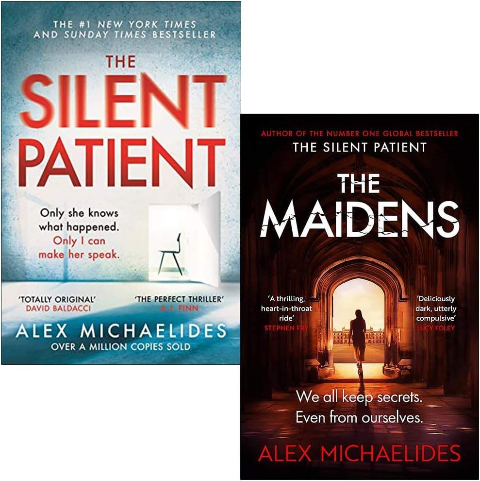 Alex Michaelides Collection 2 Books Set (The Silent Patient, The Maidens) by Alex Michaelides | barcode:9789124236823 | source:'9789124236823.jpg
