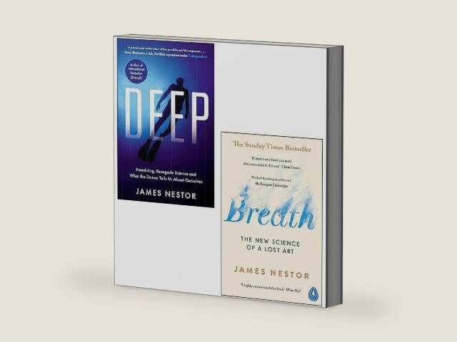 James Nestor 2 Books Collection Set (Breath The New Science of a Lost Art & Deep) by James Nestor | barcode:9789124281939 | source:'9789124281939-right-three-quarter.jpg