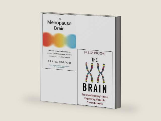 Dr. Lisa Mosconi Collection 2 Books Set (The XX Brain, The Menopause Brain) by Dr. Lisa Mosconi | barcode:9789124326463 | source:'9789124326463-right-three-quarter.jpg