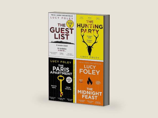 Lucy Foley 4 Books Collection Set (The Midnight Feast, The Paris Apartment, The Hunting Party & The Guest List) by Lucy Foley | barcode:9789124349134 | source:'9789124349134-right-three-quarter.jpg