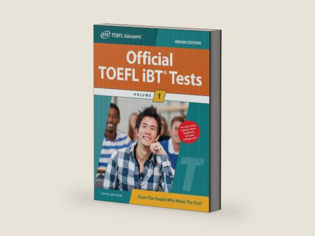 Official Toefl Ibt Tests Volume 1 by ETS | barcode:9789355328687 | source:'9789355328687-right-three-quarter.jpg