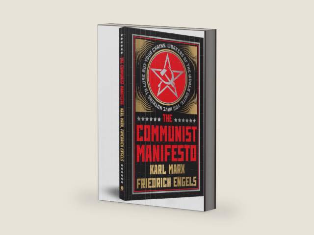 Communist Manifesto (Deluxe Hardbound Edition), The (Fingerprint Classics) by Karl Marx | barcode:9789362143389 | source:'9789362143389-right-three-quarter.jpg