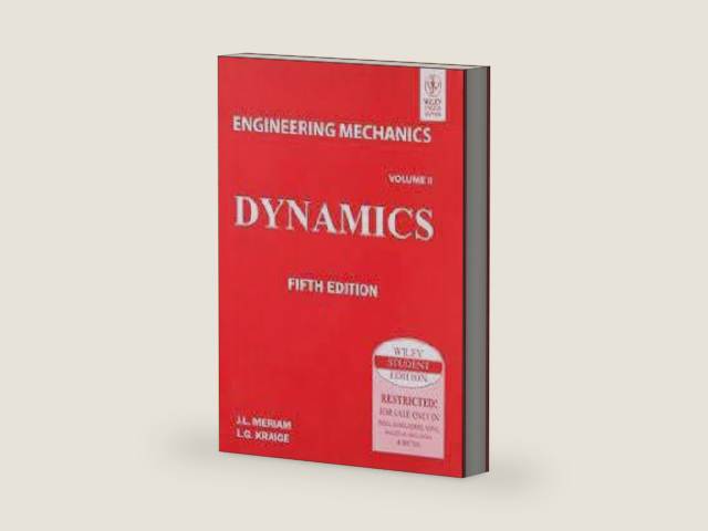 Wiley ENGINEERING MECHANICS DYNAMICS 5ED SI VERSION (PB 2008) by MERIAM J.L | barcode:9789812530677 | source:'9789812530677-right-three-quarter.jpg