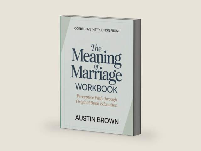 Corrective Instruction From The Meaning Of Marriage: perceptive Path Through Original Book Education by Austin Brown | barcode:9798180011305 | source:'9798180011305-right-three-quarter.jpg