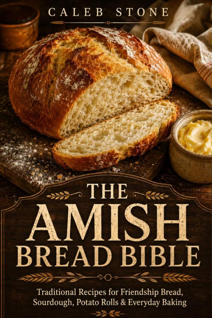 The Amish Bread Bible: Traditional Recipes for Friendship Bread, Sourdough, Potato Rolls, Cinnamon Loaves, and Everyday Baking - From the Heartland Kitchen to Yours by Caleb Stone | barcode:9798180511492 | source:'9798180511492.jpg