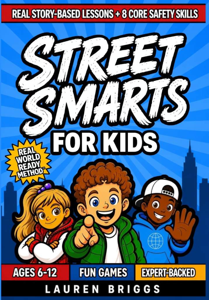 Street Smarts for Kids (Ages 6-12): How To Trust Your Gut, Spot Danger, Say No to Peer Pressure, & Know What To Say And Do In Any Situation | Relatable Stories, Life Lessons, & Safety Skills by Lauren Briggs | barcode:9798180756022 | source:'9798180756022.jpg