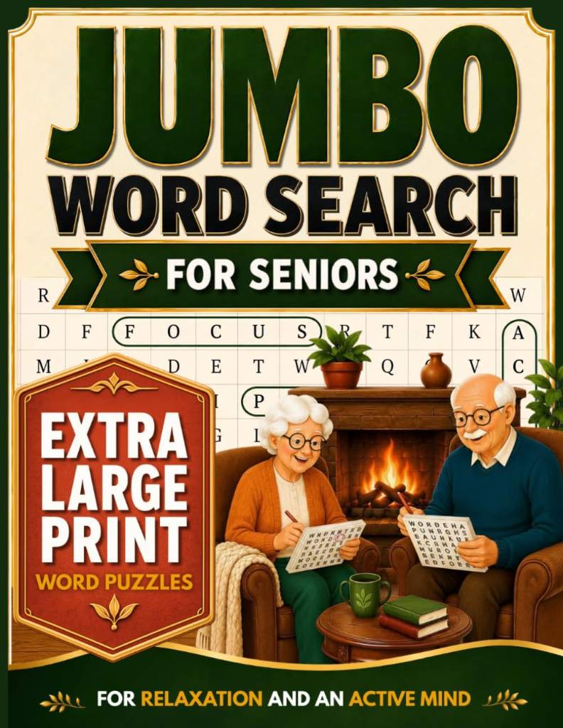 Jumbo Word Search for Seniors: Adult Activity Book with 100 Easy Large Print Word Find Puzzles to Keep Your Mind Sharp Every Day (Word Find Books for Adults) by KRW Media Publishing | barcode:9798181121898 | source:'9798181121898.jpg