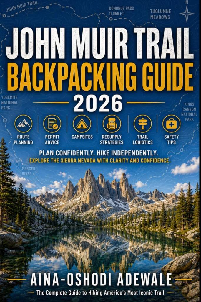 JOHN MUIR TRAIL BACKPACKING GUIDE 2026: Route Planning, Permit Advice, Campsites, Resupply Strategies, Trail Logistics, and Safety Tips for Long-Distance Hikers (THE TRAIL COMPANION COLLECTION) by AINA-OSHODI ADEWALE | barcode:9798181196230 | source:'9798181196230.jpg