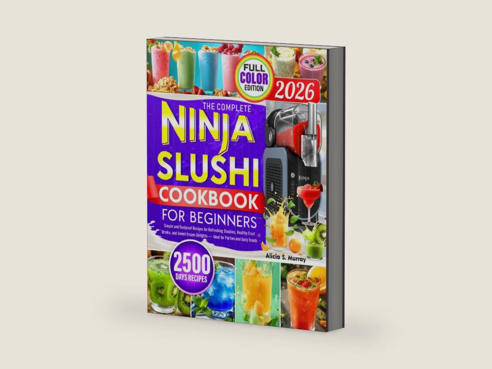 The Complete Ninja Slushi Cookbook for Beginners: Simple and Foolproof Recipes for Refreshing Slushies, Healthy Fruit Drinks, and Sweet Frozen Delights — Ideal for Parties and Daily Treats by Alicia S. Murray | barcode:9798181204355 | source:'9798181204355-right-three-quarter.jpg