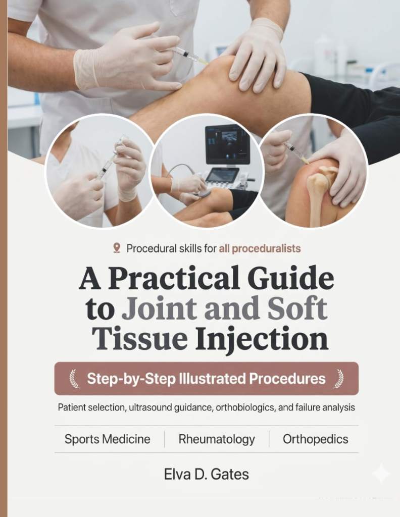 A Practical Guide to Joint and Soft Tissue Injection: Step-by-Step Procedures, Patient Selection Frameworks, Ultrasound Guidance, Orthobiologics, and Failure Analysis for All Proceduralists by Elva D. Gates | barcode:9798181358676 | source:'9798181358676.jpg