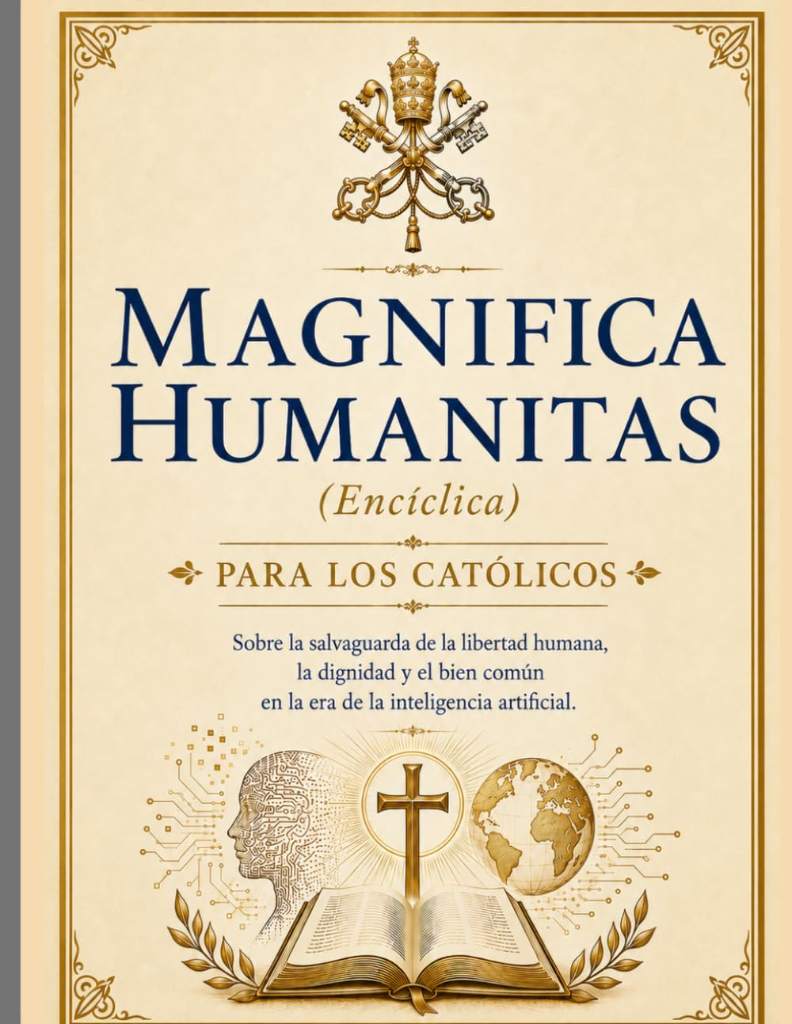 Magnifica Humanitas{encíclica} Para los católicos: Sobre la salvaguarda de la libertad humana, la dignidad y el bien común en la era de la IA. (Spanish Edition) by Joseph Kolbe | barcode:9798181446960 | source:'9798181446960.jpg