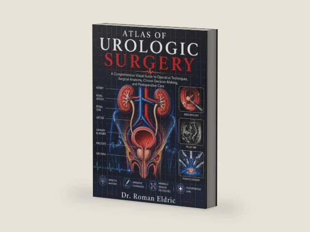 ATLAS OF UROLOGIC SURGERY: A Comprehensive Visual Guide to Operative Techniques, Surgical Anatomy, Clinical Decision-Making, and Postoperative Care by Dr. Roman Eldric | barcode:9798181609570 | source:'9798181609570-right-three-quarter.jpg