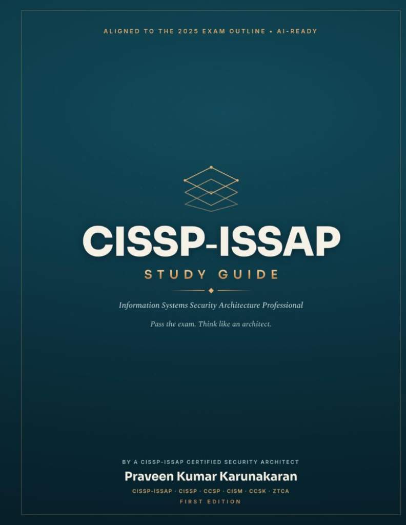 CISSP‑ISSAP Study Guide: Master the Architect Mindset. Pass the Exam. Think like an Architect by Praveen Kumar Karunakaran | barcode:9798181725072 | source:'9798181725072.jpg