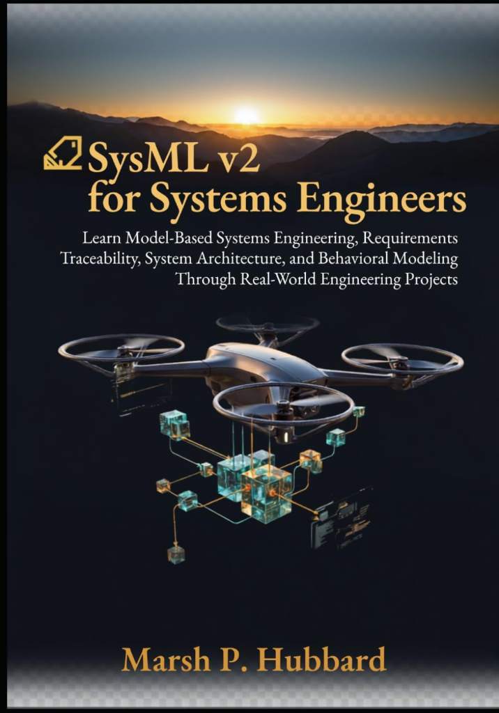 SysML v2 for Systems Engineers: Learn Model-Based Systems Engineering, Requirements Traceability, System Architecture, and Behavioral Modeling Through Real-World Engineering Projects by Marsh P. Hubbard | barcode:9798181760561 | source:'9798181760561.jpg