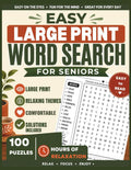 Easy Large Print Word Search for Seniors: 100 Easy-to-Read Word Search Puzzles with Relaxing Themes . Positive Words, Nature, Daily Life, Hobbies and ... Included. Relax, Focus & Enjoy Every Day by FABIANA RENACER | barcode:9798181945838 | source:'9798181945838.jpg