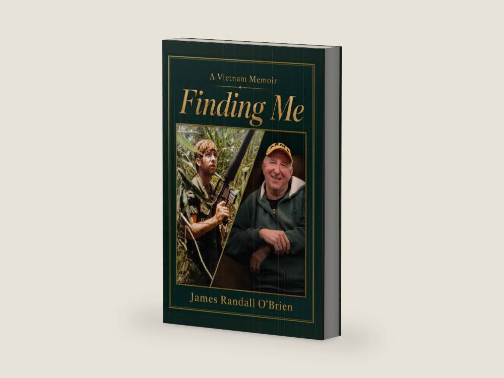 Finding Me: A Vietnam Memoir by James Randall O'Brien | barcode:9798182010801 | source:'9798182010801-right-three-quarter.jpg