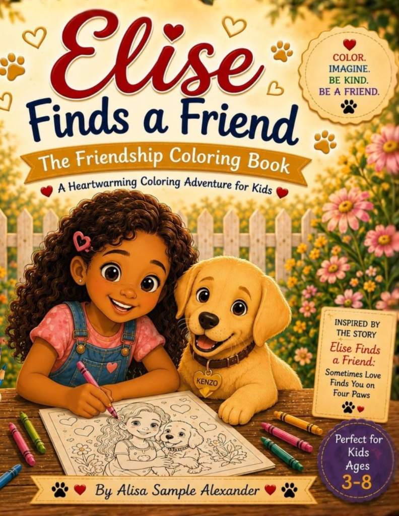 Elise Finds a Friend: The Friendship Coloring Book by Alisa Sample Alexander | barcode:9798182088824 | source:'9798182088824.jpg