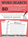 Word Search and Poetry Writing Book: 50 Elegant Seek and Find Puzzles For Adults and Poets, Featuring Rhymed Word Lists, Generative Title Prompts, and Lined Pages to Inspire Creative Writers! by Amy Renea | barcode:9798182103015 | source:'9798182103015.jpg