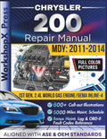 CHRYSLER 200 2011-2014 REPAIR MANUAL: Beginner-Friendly DIY Guide for the 1st Gen, 2.4L World Gas Engine/GEMA inline-4 Engine, 600+ Full-Color Repair Illustrations and Step-by-Step Instructions by Jon Diesel | barcode:9798182307239 | source:'9798182307239.jpg