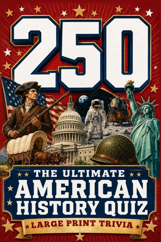 The Ultimate American History Quiz: 250 Large Print Trivia Questions for History Buffs, Family Game Nights & Patriotic Celebrations by Bobby Fielder | barcode:9798183686586 | source:'9798183686586.jpg