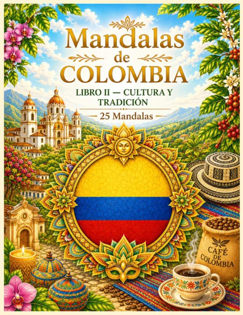 Mandalas de Colombia: Libro II – Cultura y Tradición | 25 Ilustraciones para Colorear Inspiradas en la Fauna, Flora y Patrimonio Cultural de Colombia ... Gal Country Lights Series) (Spanish Edition) by Jesus Benjamin Santa Rodriguez | barcode:9798183707274 | source:'9798183707274.jpg