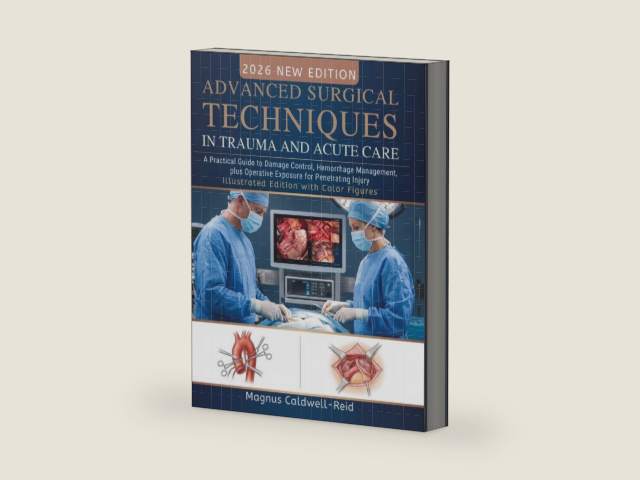 Advanced Surgical Techniques in Trauma and Acute Care: A Practical Guide to Damage Control, Hemorrhage Management, plus Operative Exposure for Penetrating Injury by Magnus Caldwell-Reid | barcode:9798183714982 | source:'9798183714982-right-three-quarter.jpg