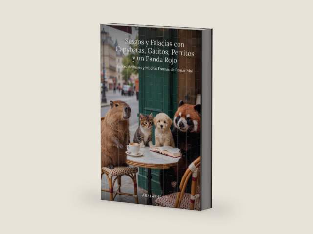 Sesgos y Falacias con Capybaras, Gatitos, Perritos y un Panda Rojo: Cuatro animales y muchas formas de pensar mal. (Spanish Edition) by ARSTAR | barcode:9798183815436 | source:'9798183815436-right-three-quarter.jpg