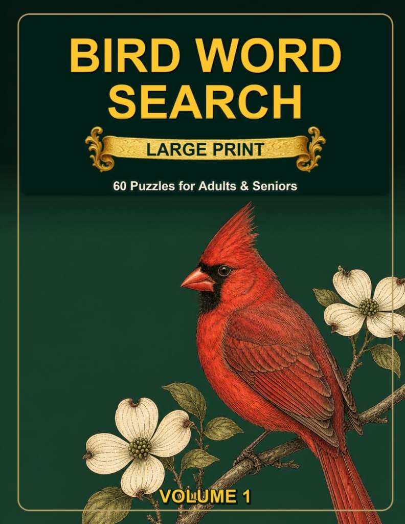 Bird Word Search: Large Print 60 Puzzles for Adults & Seniors, Volume 1 (Large Print Word Search Collection) by Açani Vale | barcode:9798183848311 | source:'9798183848311.jpg