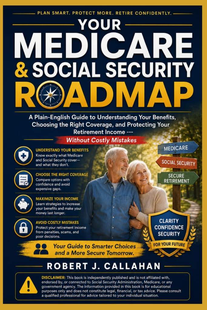 Your Medicare & Social Security Roadmap: A Plain-English Guide to Understanding Your Benefits, Choosing the Right Coverage, and Protecting Your Retirement Income -- Without Costly Mistakes by Robert J Callahan | barcode:9798183937640 | source:'9798183937640.jpg
