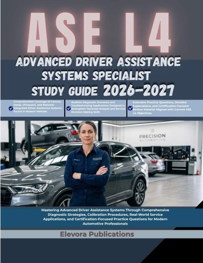 ASE L4 Advanced Driver Assistance Systems Specialist Study Guide 2026-2027 by Elevora Publications | barcode:9798184071428 | source:'9798184071428.jpg