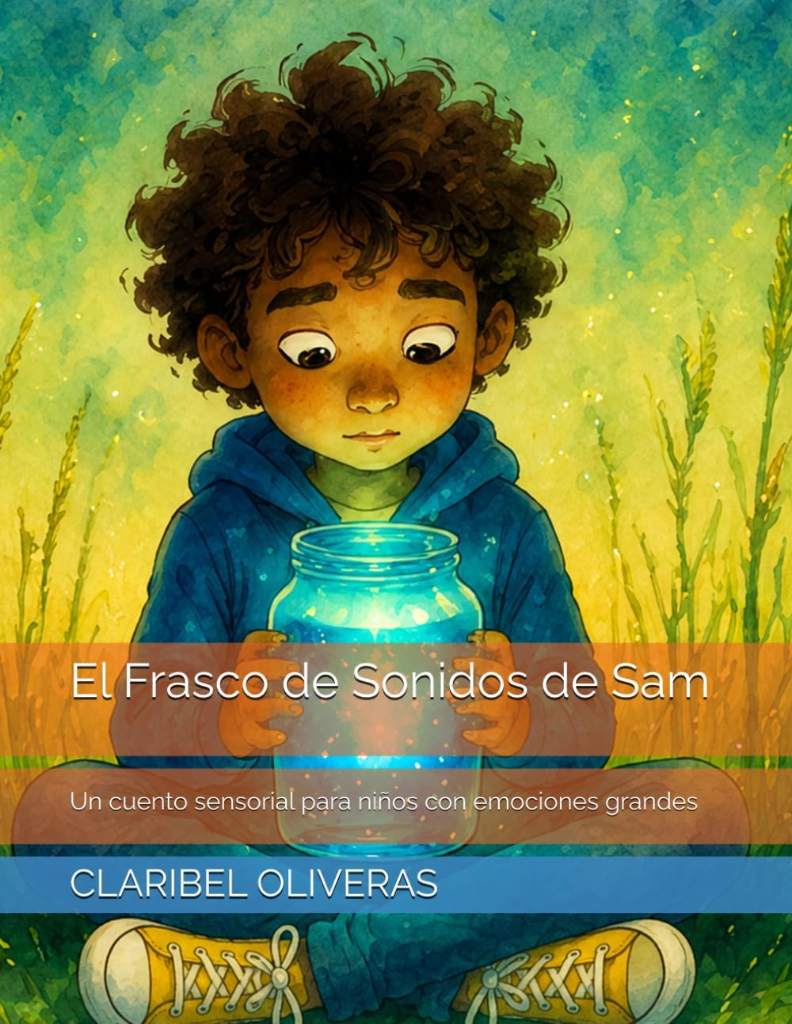 El frasco de sonidos de Sam: Un cuento sensorial para niños con emociones grandes (Spanish Edition) by CLARIBEL OLIVERAS | barcode:9798184346953 | source:'9798184346953.jpg