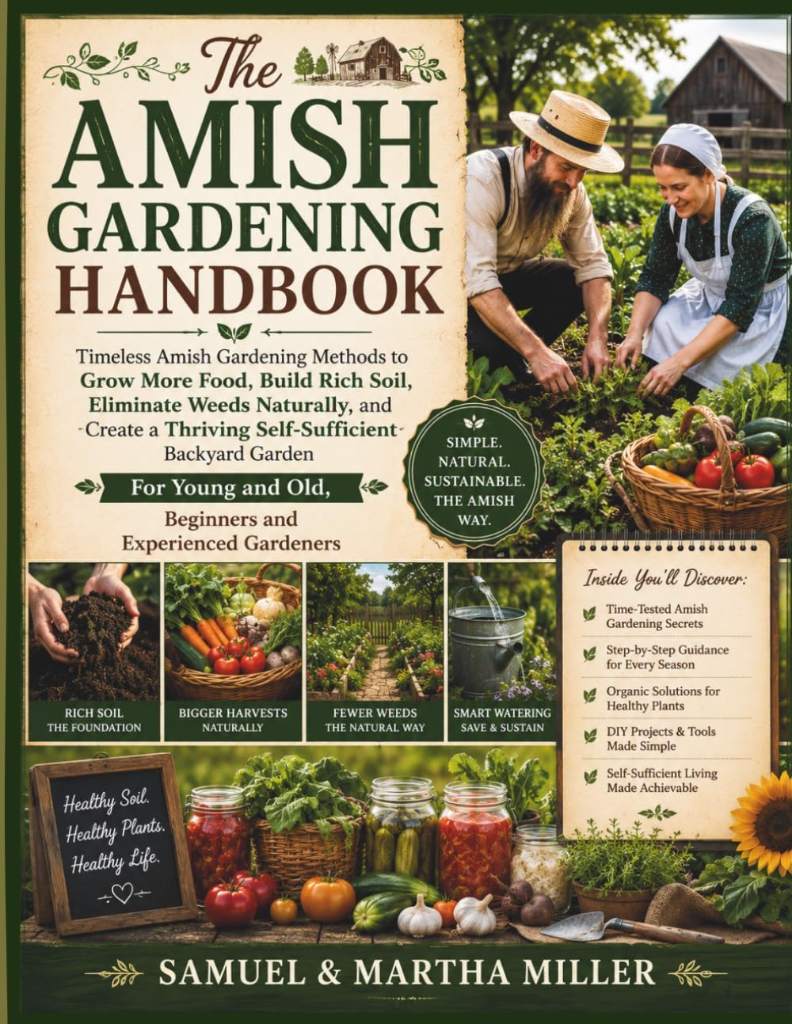 The Amish Gardening Handbook: Timeless Amish Gardening Methods to Grow More Food, Build Rich Soil, Eliminate Weeds Naturally, and Create a Thriving ... and Old, Beginners and Experienced Gardeners by Samuel & Martha Miller | barcode:9798184692920 | source:'9798184692920.jpg