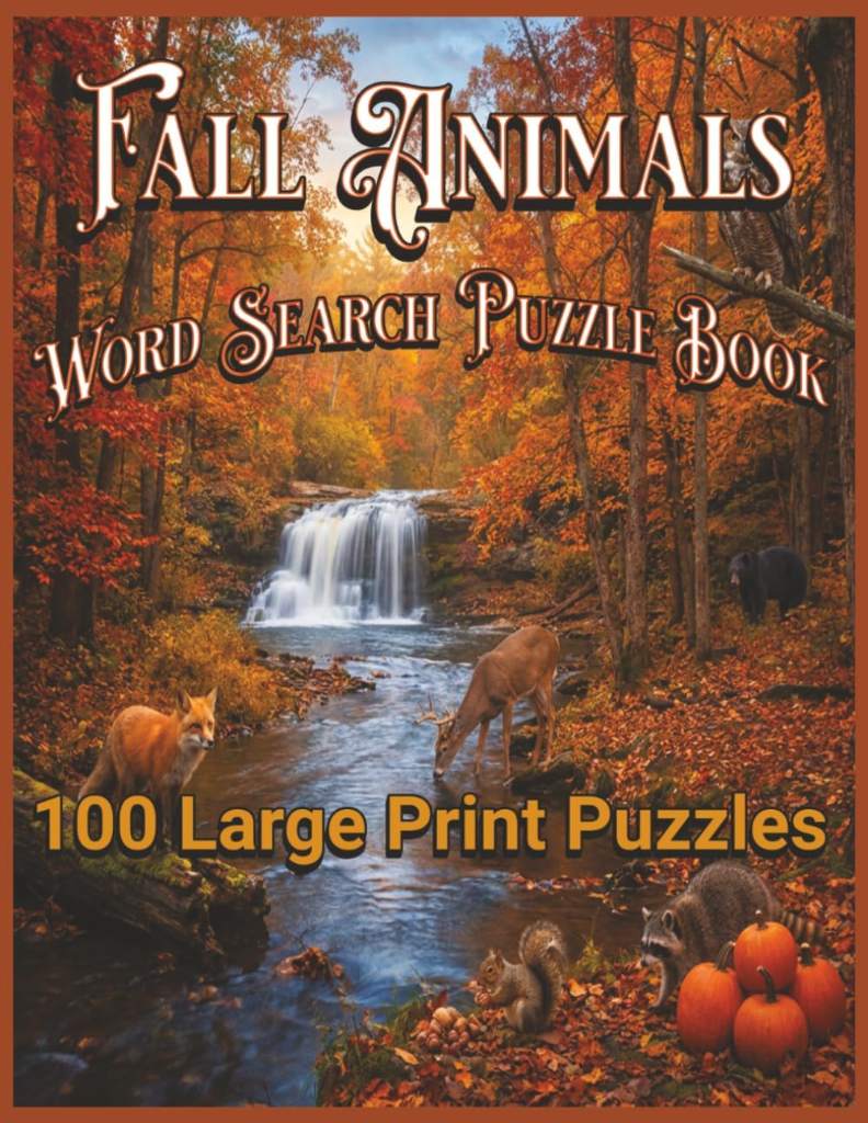 Fall Animals Word Search Puzzle Book: 100 Large Print Puzzles by Brian McClanahan | barcode:9798184696157 | source:'9798184696157.jpg