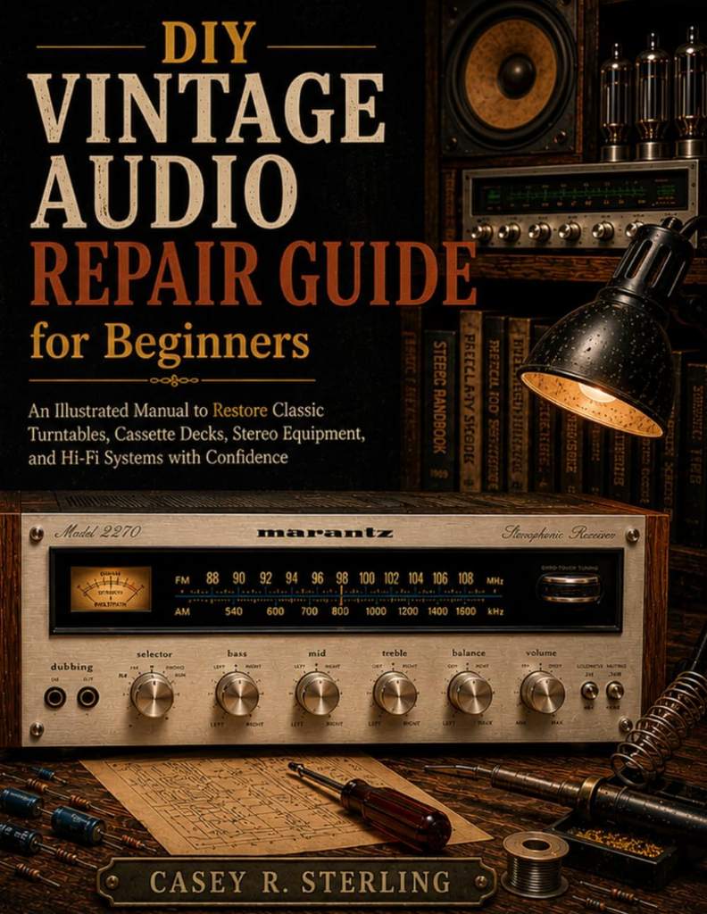 DIY Vintage Audio Repair Guide for Beginners: An Illustrated Step-by-Step Manual to Restore Turntables, Cassette Decks, Stereo Receivers, Amplifiers, and Hi-Fi Systems with Confidence by Casey R. Sterling | barcode:9798184775005 | source:'9798184775005.jpg
